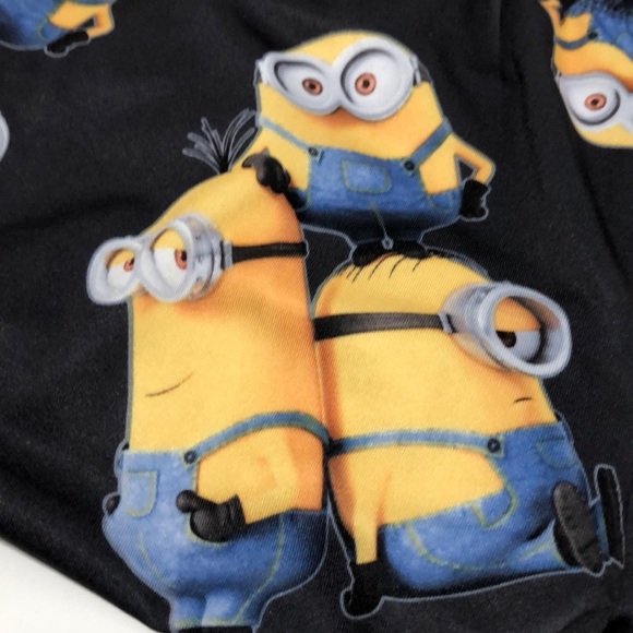 New Minion Leggings Small Juniors Black - Picture 2 of 3